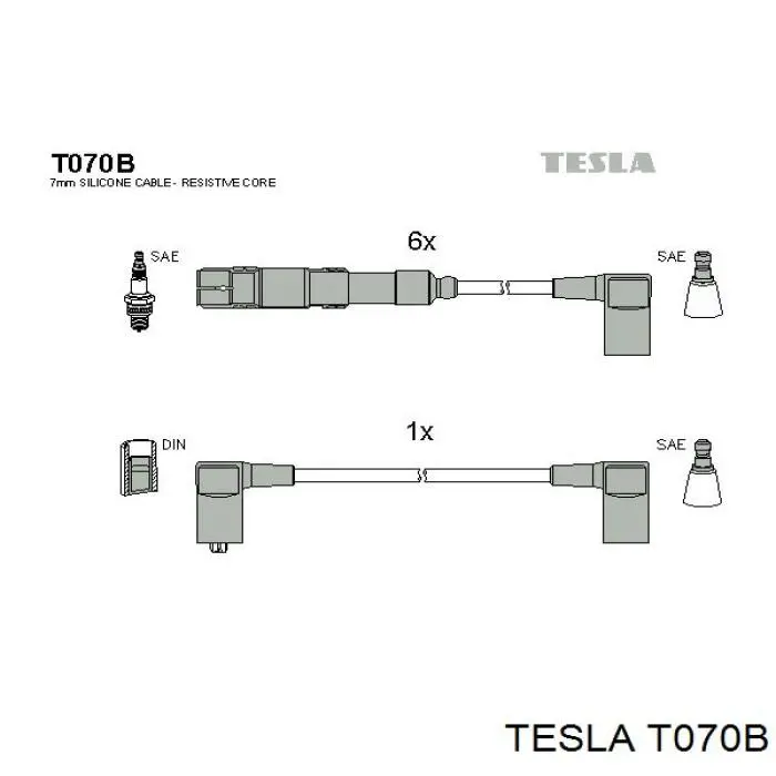 Дроти запалювання Tesla T070B ціна, від 56.89 USD