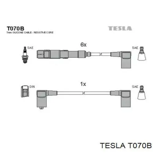 Купити T070B Tesla Провід високовольтні, комплект