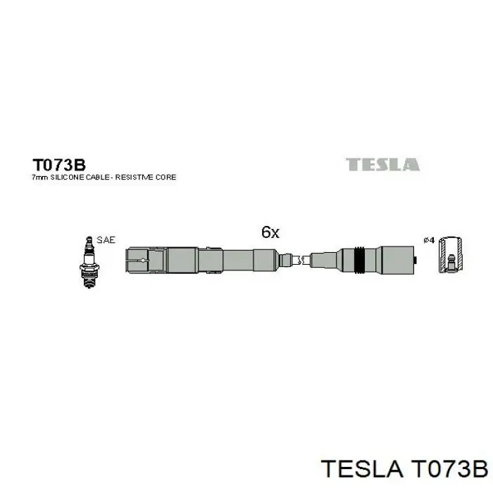 T073B Tesla Проводи високовольтні