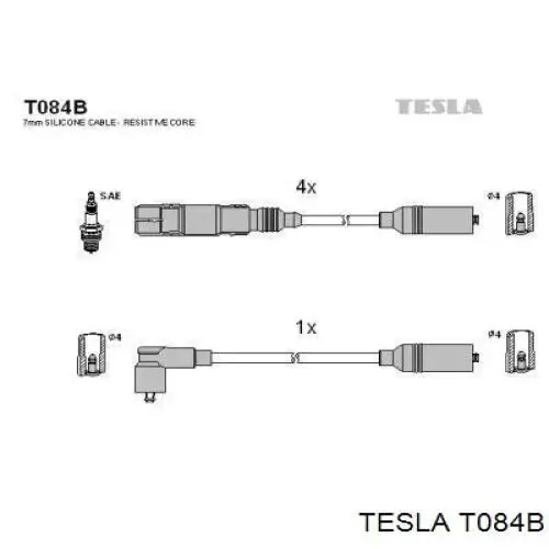 T084B Tesla Проводи високовольтні