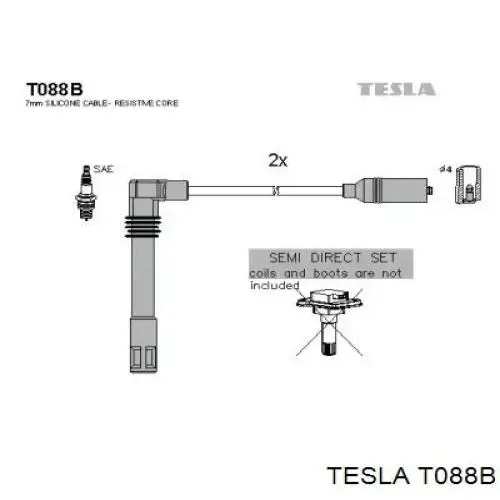 T088B Tesla Проводи високовольтні