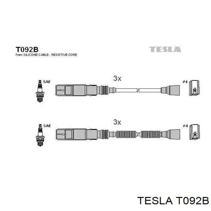 Дроти запалювання Tesla T092B ціна, від 30.20 USD