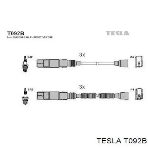 Купити T092B Tesla Провід високовольтні, комплект