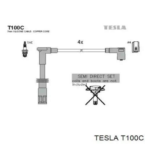 T100C Tesla Проводи високовольтні