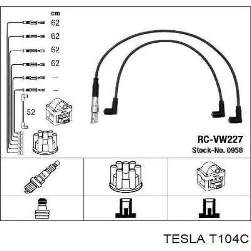 Дроти запалювання Tesla T104C ціна, від 30.99 USD