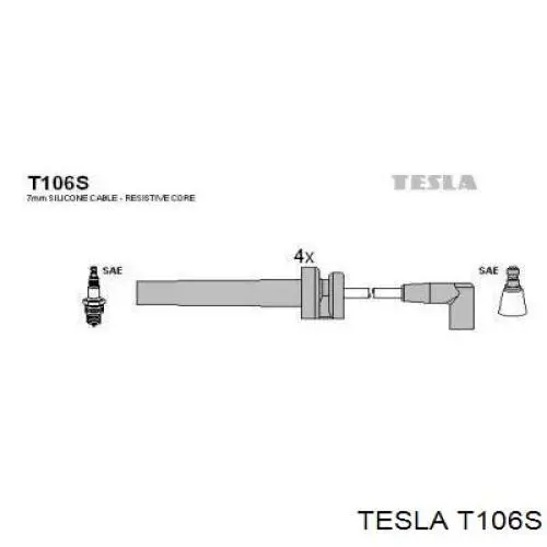 T106S Tesla дріт високовольтні, комплект