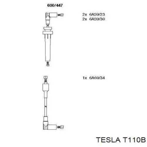 Дроти запалювання Tesla T110B ціна, від 26.90 USD