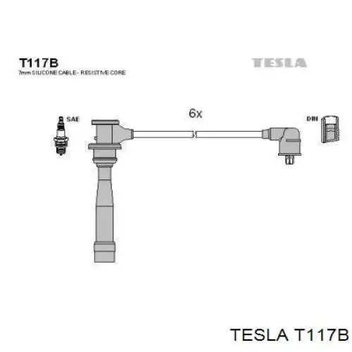 T117B Tesla Проводи високовольтні