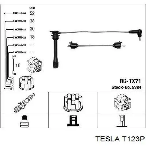 Дроти запалювання Tesla T123P ціна, від 24.95 USD