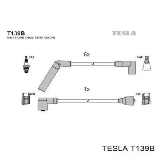 Високовольтні дроти T139B Tesla