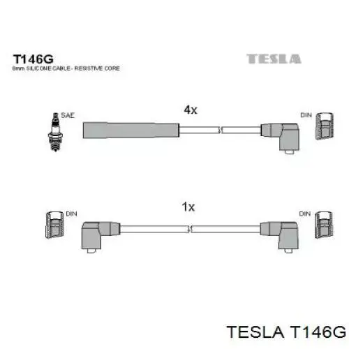 T146G Tesla Проводи високовольтні