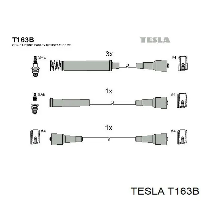 T163B Tesla Проводи високовольтні