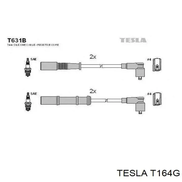 T164G Tesla Проводи високовольтні