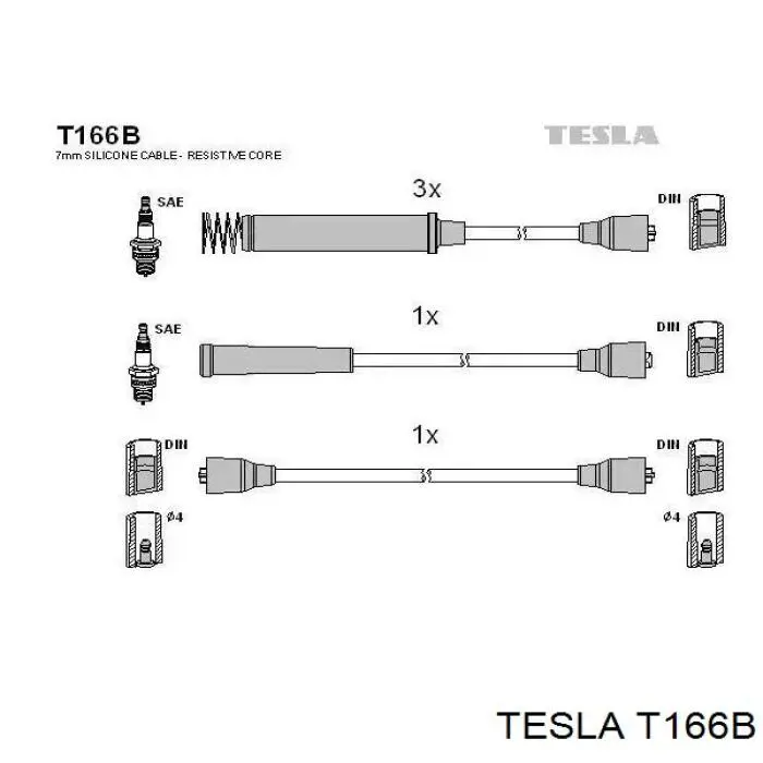Дроти запалювання Tesla T166B ціна, від 17.14 USD