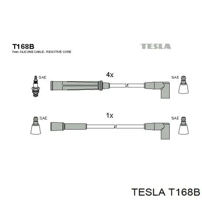 Дроти запалювання Tesla T168B ціна, від 17.04 USD