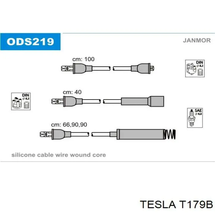 Купити T179B Tesla Провід високовольтні, комплект