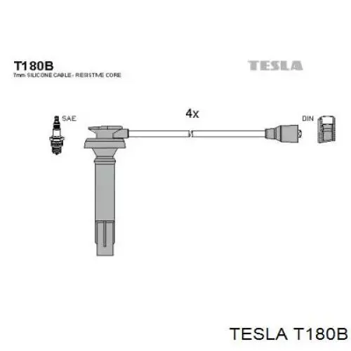 Високовольтні дроти T180B Tesla