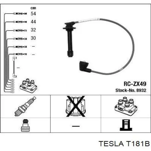 Дроти запалювання Tesla T181B ціна, від 32.41 USD