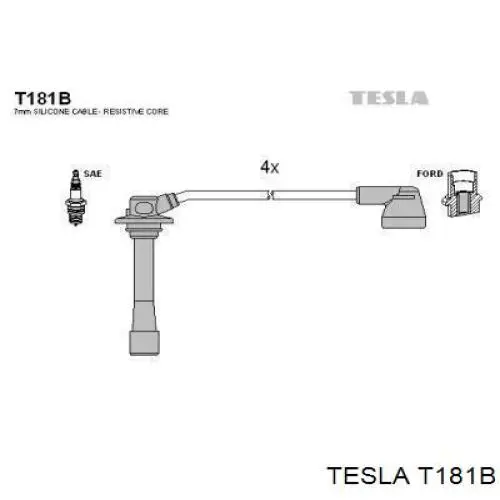 Купити T181B Tesla Провід високовольтні, комплект