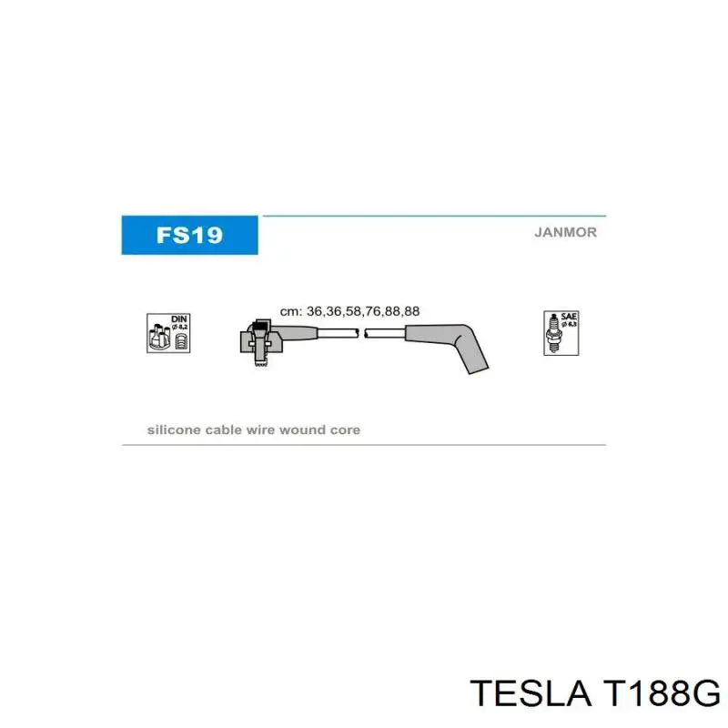 Високовольтні дроти WR5944 Ford