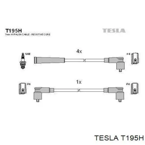 T195H Tesla Проводи високовольтні