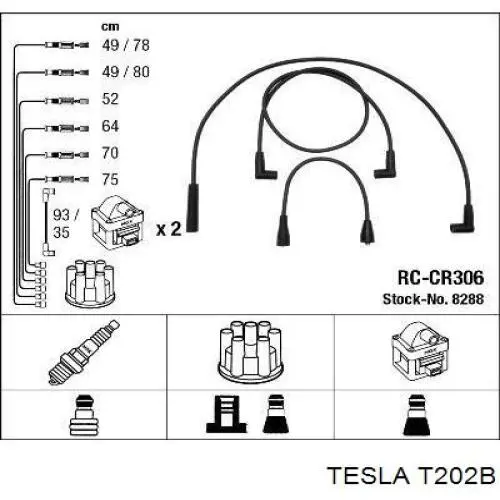 T202B Tesla дріт високовольтні, комплект
