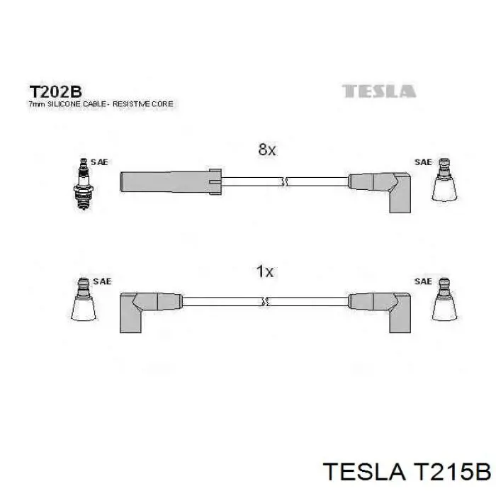 T215B Tesla дріт високовольтні, комплект