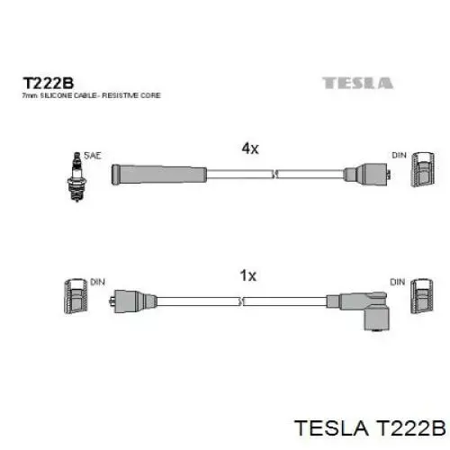 T222B Tesla Проводи високовольтні