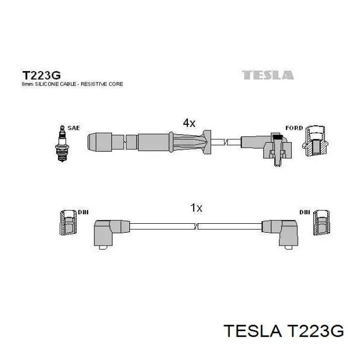 T223G Tesla Проводи високовольтні