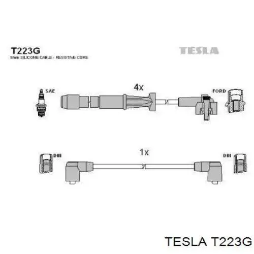 Дроти запалювання Tesla T223G ціна, від 39.25 USD