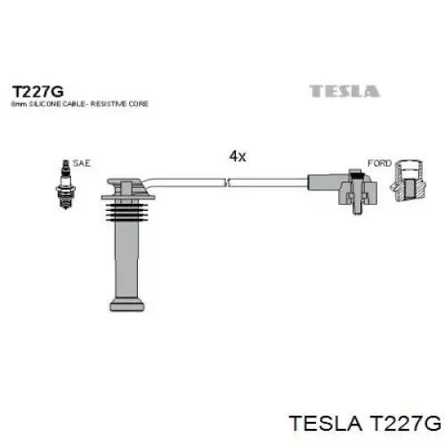 T227G Tesla Проводи високовольтні