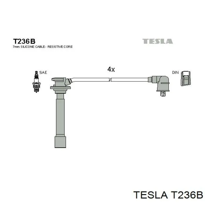 T236B Tesla Проводи високовольтні