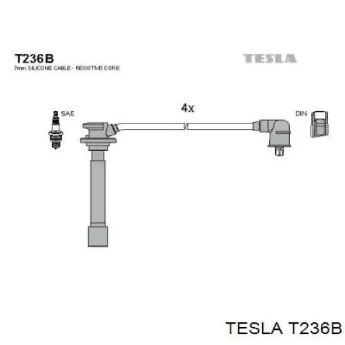 Дроти запалювання Tesla T236B ціна, від 17.42 USD
