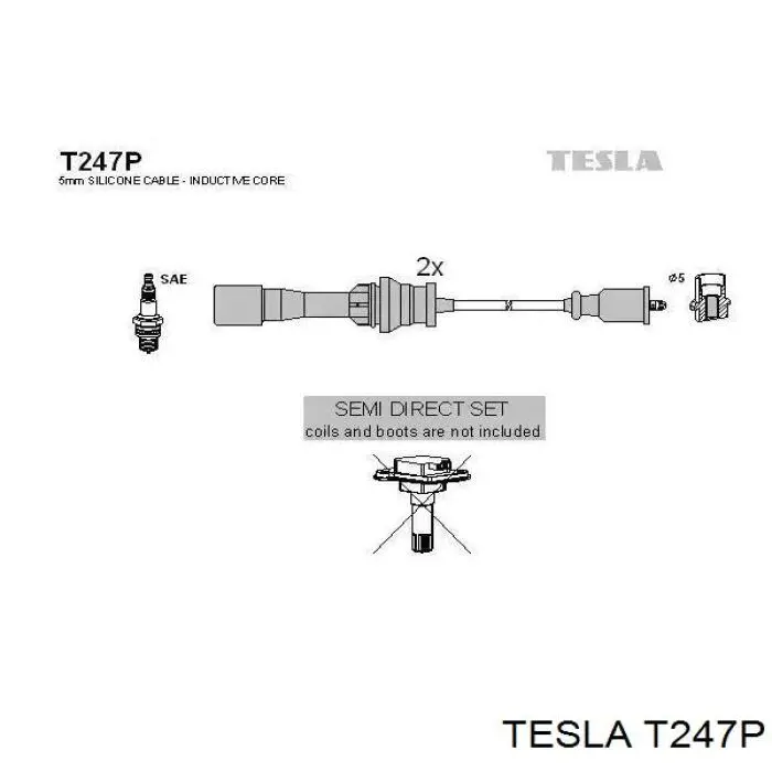 T247P Tesla Проводи високовольтні