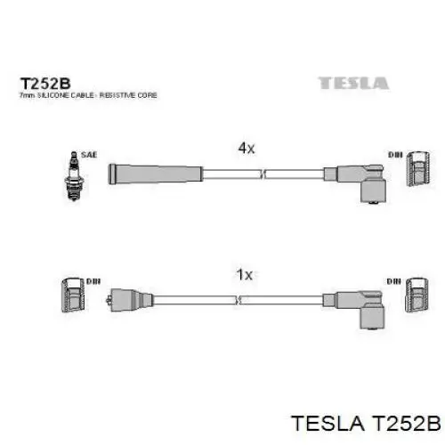 Дроти запалювання Tesla T252B ціна, від 20.85 USD