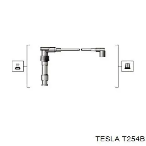 Дроти запалювання Tesla T254B ціна, від 21.05 USD
