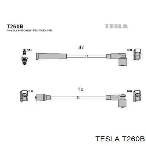 T260B Tesla Проводи високовольтні