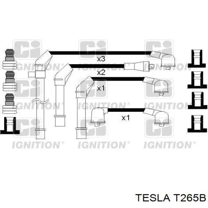 T265B Tesla дріт високовольтні, комплект