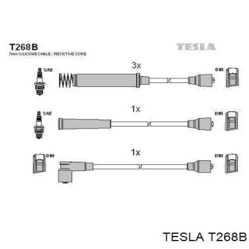 Високовольтні дроти T268B Tesla