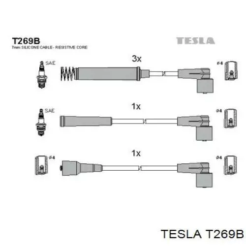 T269B Tesla дріт високовольтні, комплект