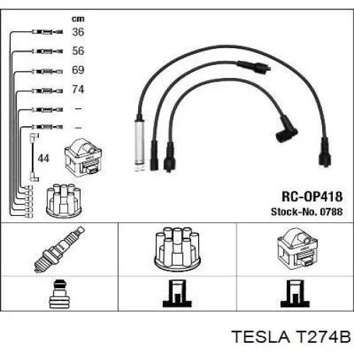 Високовольтні дроти T274B Tesla