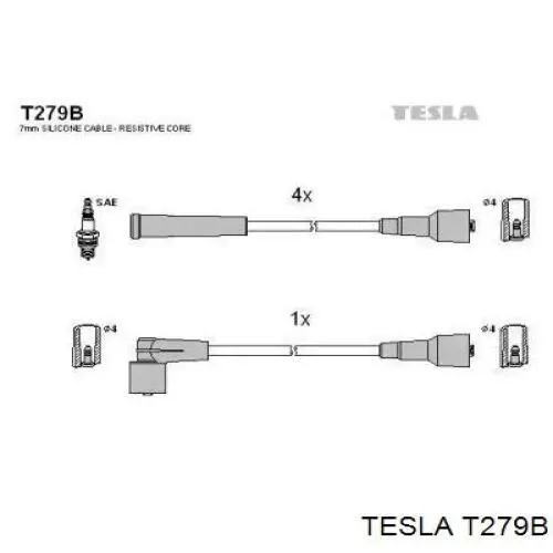 T279B Tesla Проводи високовольтні