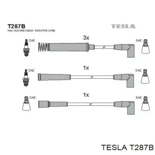 Дроти запалювання Tesla T287B ціна, від 21.39 USD