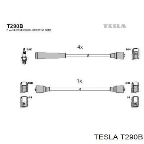 Високовольтні дроти T290B Tesla
