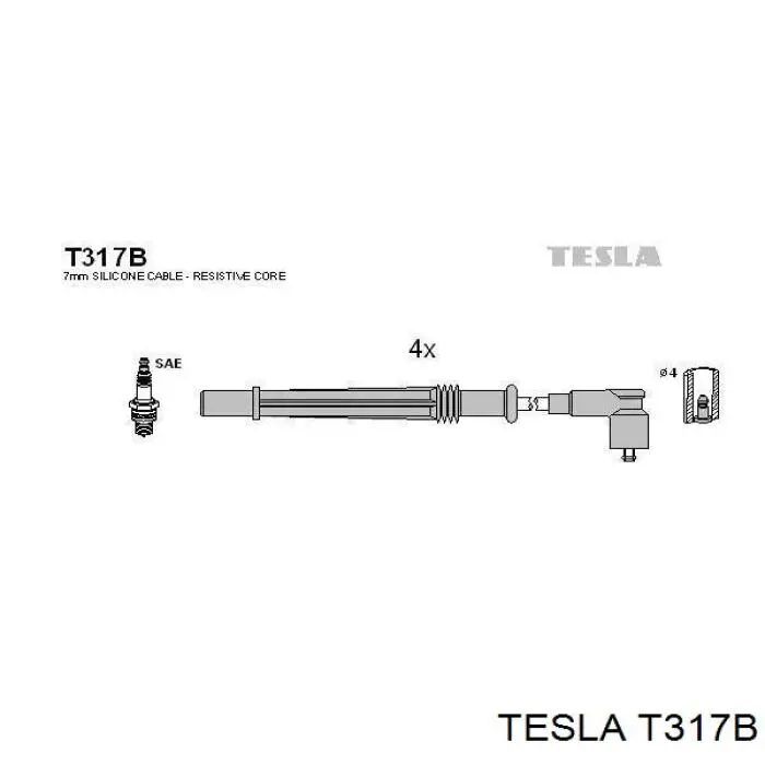 Дроти запалювання Tesla T317B ціна, від 21.62 USD