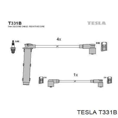 Дроти запалювання Tesla T331B ціна, від 28.92 USD