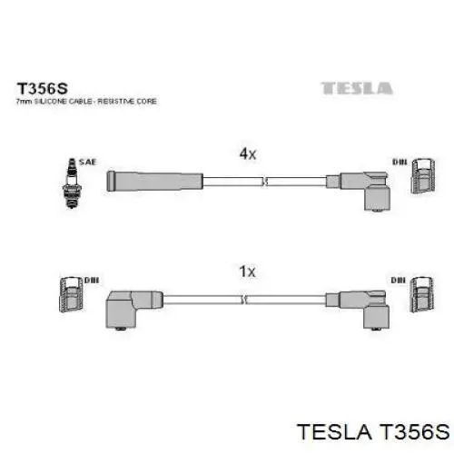Високовольтні дроти T356S Tesla