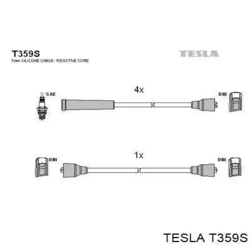 Дроти запалювання Tesla T359S ціна, від 13.62 USD