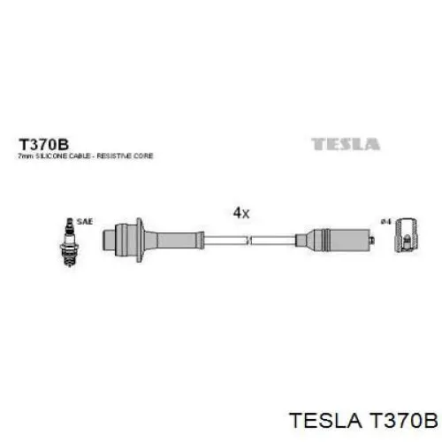 T370B Tesla дріт високовольтні, комплект