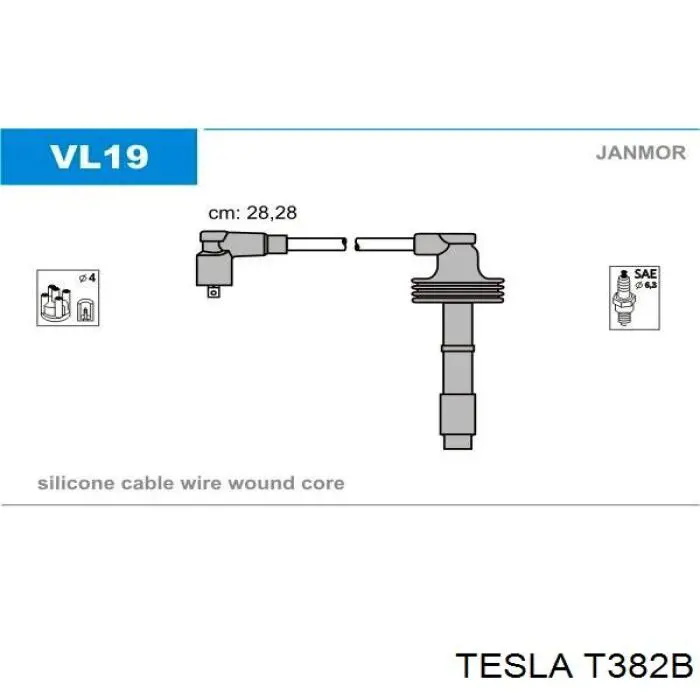 Дроти запалювання Tesla T382B ціна, від 17.88 USD